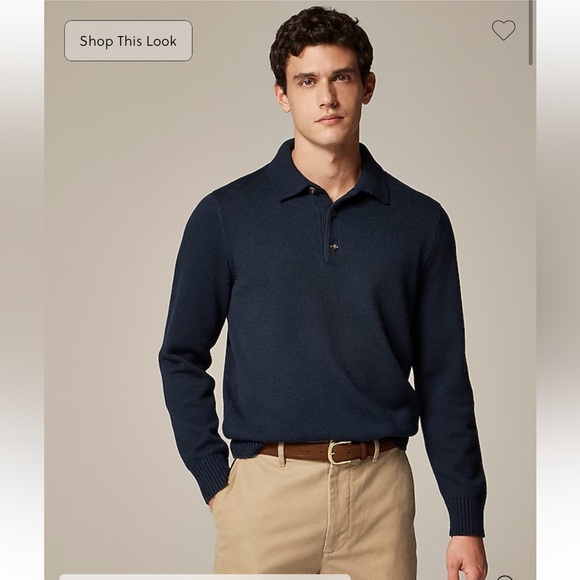 J. CREW Heritage Cotton Polo Sweater - Picture 2 of 5